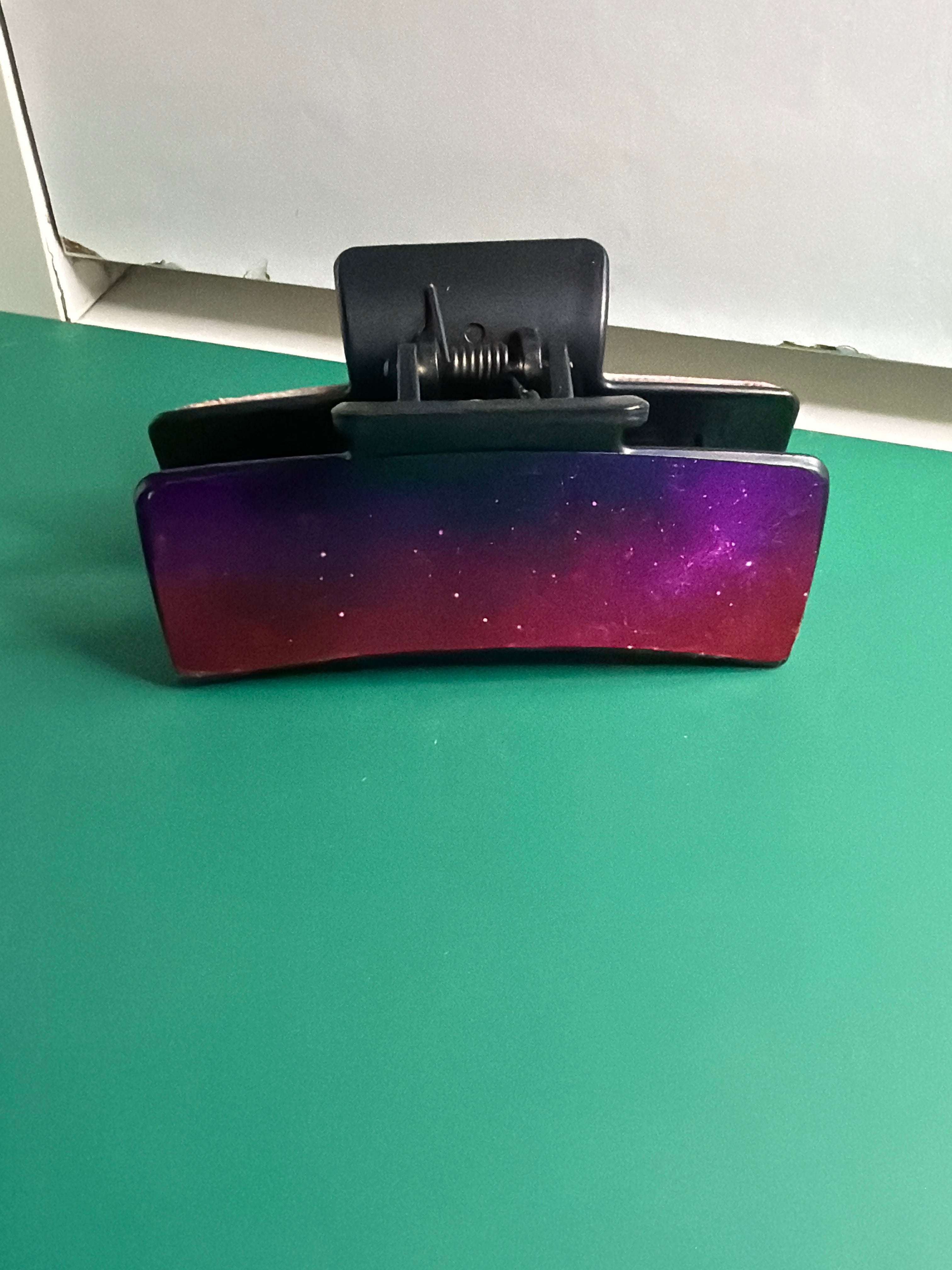 Pince à Cheveux « Aurore Violette & Poussière d'Étoiles » 🌌💜