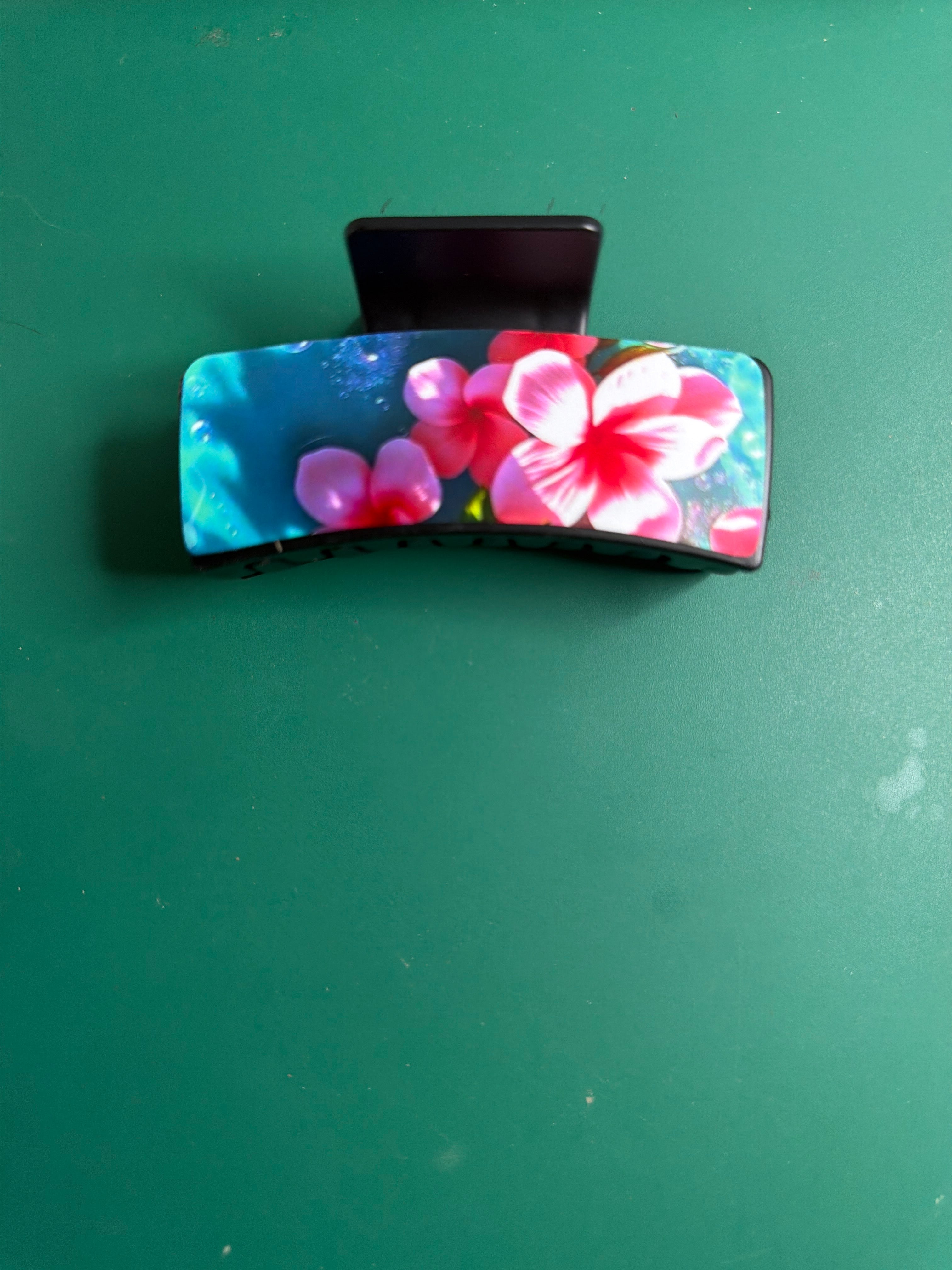 Pince à Cheveux « Fleurs d'Exotisme & Lagons » 🌺🌊