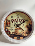 Horloge Murale Vintage « Pause Café » ☕📜