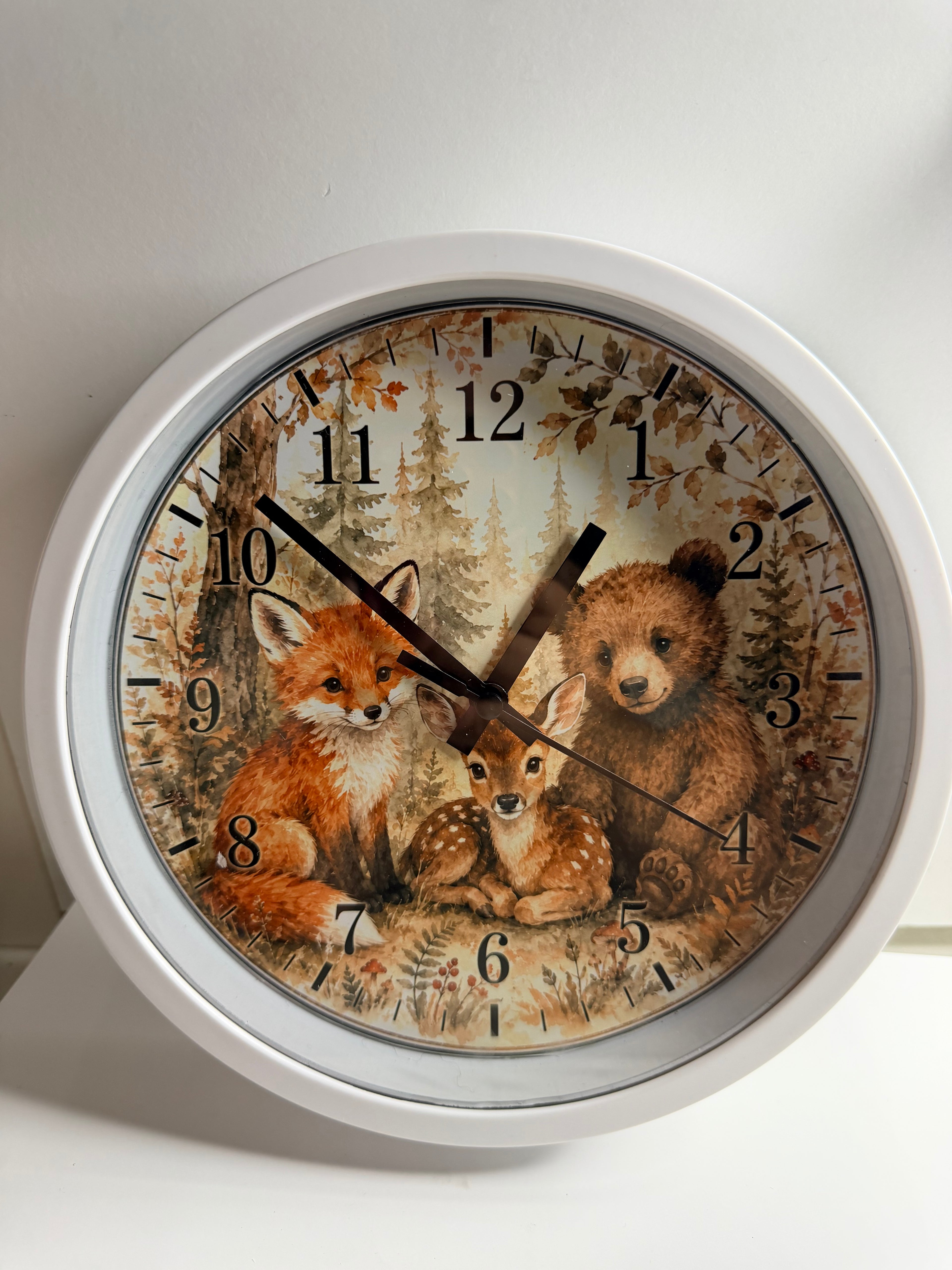Horloge Murale « Les Amis de la Forêt » 🌲🦊