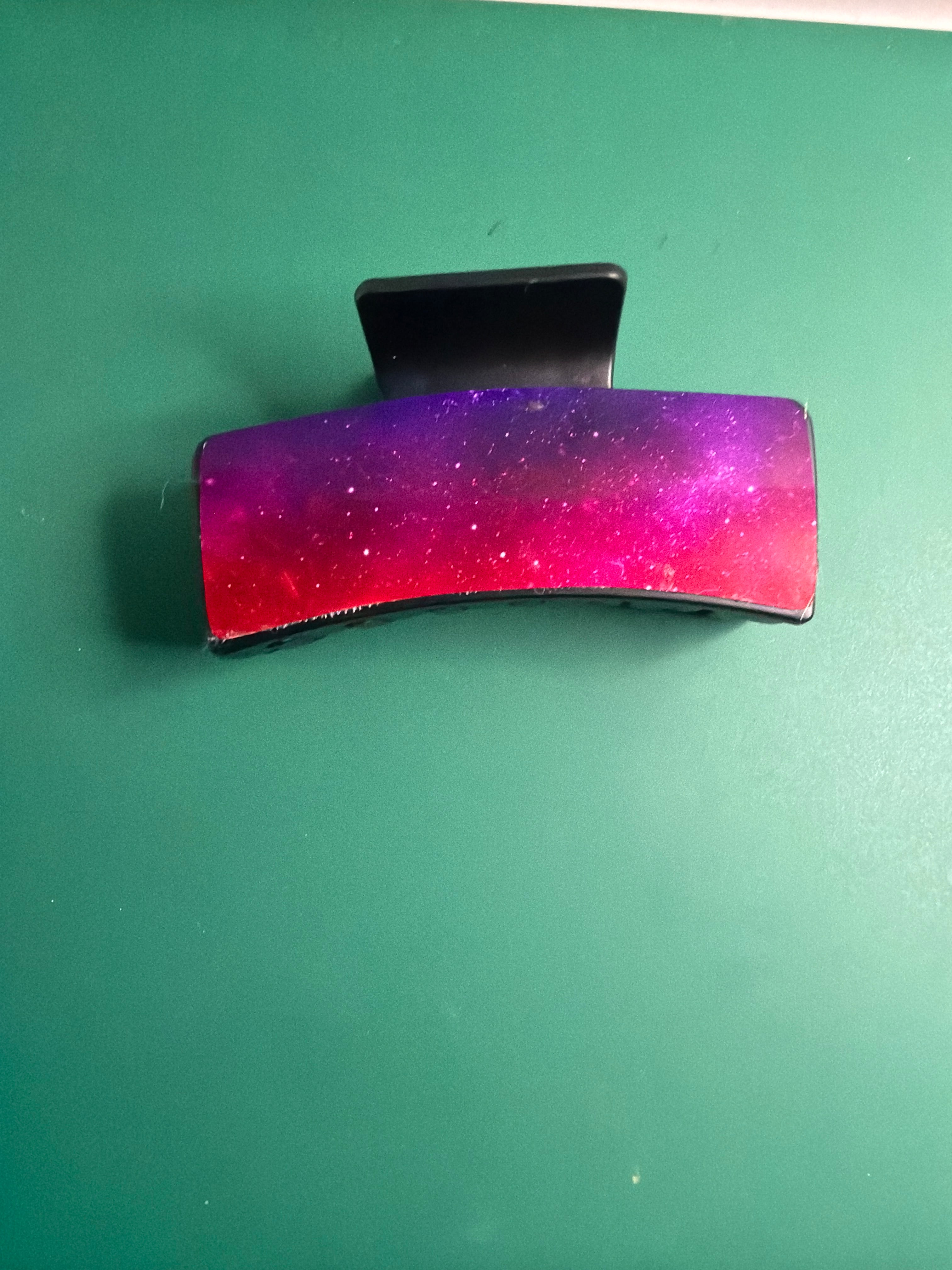 Pince à Cheveux « Aurore Violette & Poussière d'Étoiles » 🌌💜